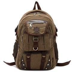 Unisex Grote Canvas Rugzak met Luchtkussenbanden