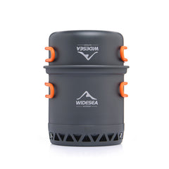 Widesea Camping Cookware Outdoor Cooking Set Heat Cooker Travel Tableware Tourist Kitchen Pot Utensil Equipment