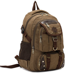 Unisex Grote Canvas Rugzak met Luchtkussenbanden