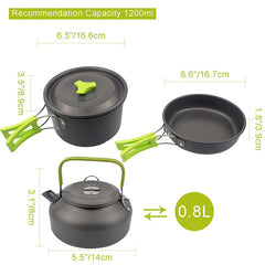 Camping Combination Suit Pot Folding Mini Cookware