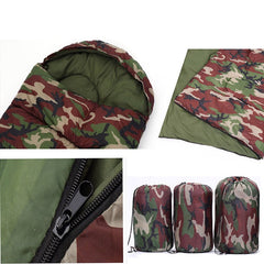 Camouflage slaapzak voor veelzijdig gebruik