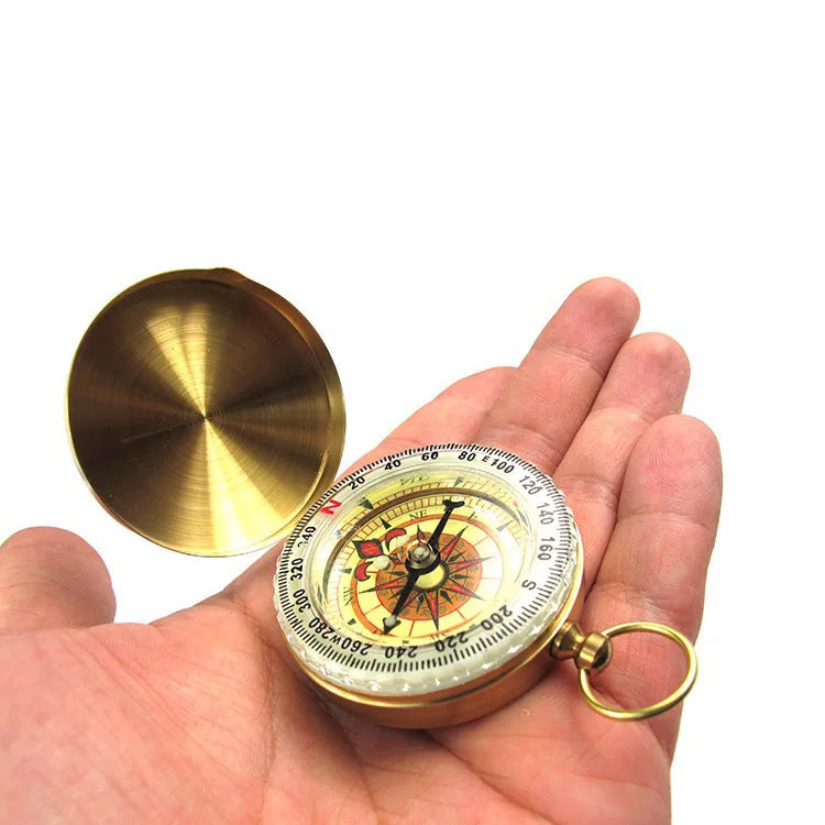 Flip Compass Outdoor Compass Pocket Watch Copper Compass