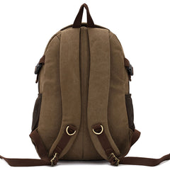 Unisex Grote Canvas Rugzak met Luchtkussenbanden
