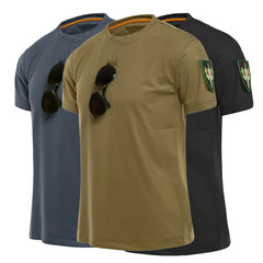 Heren T-shirt met korte mouwen en losse ronde hals