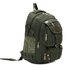 Unisex Grote Canvas Rugzak met Luchtkussenbanden
