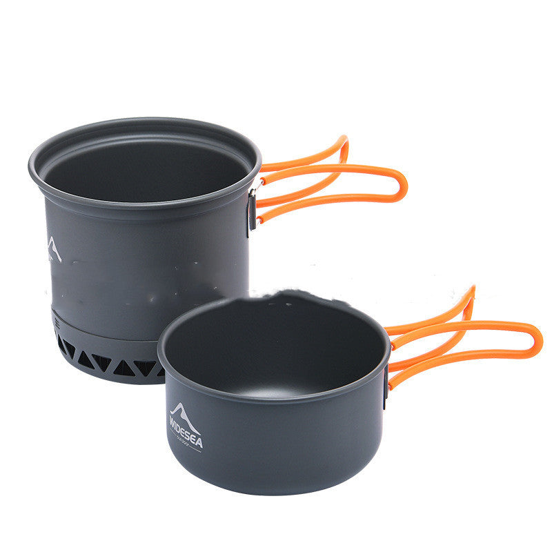 Camping Cookware Outdoor Cooking Set Heat  Cooker Travel Tableware Tourist Kitchen Pot Utensil Equipment