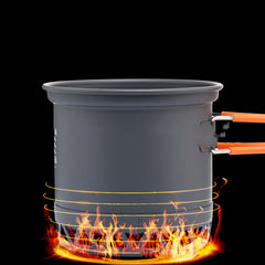 Camping Cookware Outdoor Cooking Set Heat  Cooker Travel Tableware Tourist Kitchen Pot Utensil Equipment