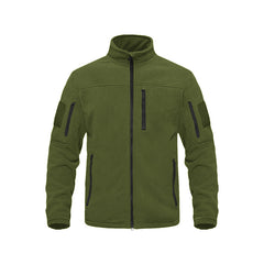 Heren Polar Fleece Jas in Donkergrijs, Zwart en Legergroen