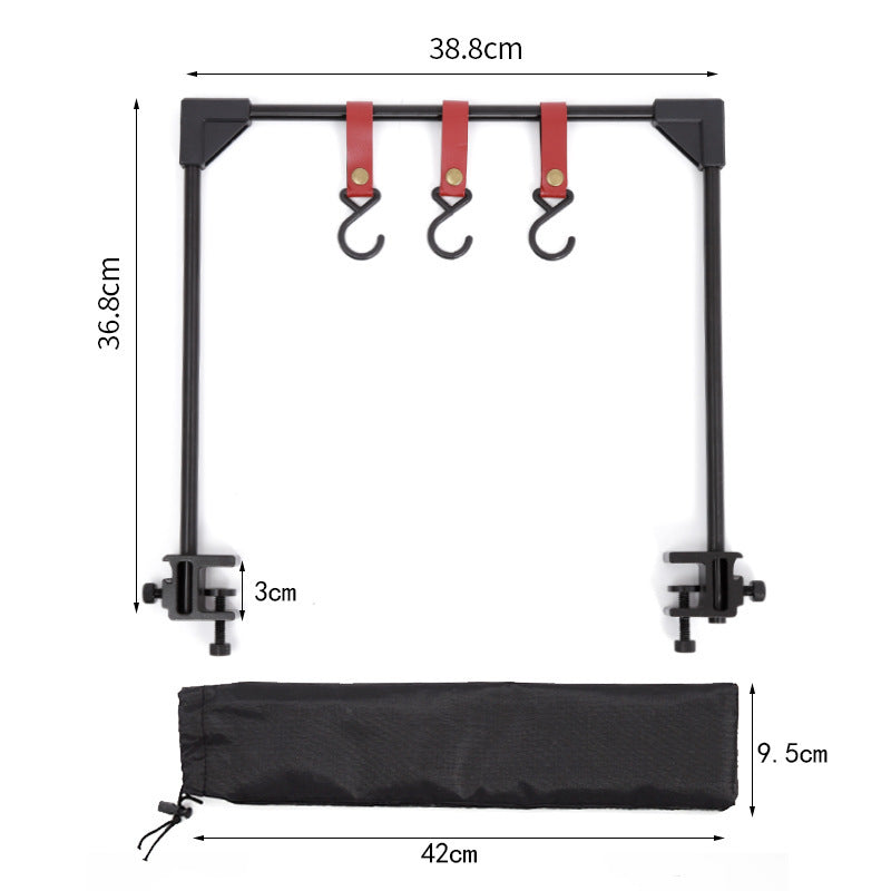 Outdoor Camping Rack For Desk Adjustable Base Clamp Small Hanging Rack For Pot Stove Cookware Desktop Storage Hook For Picnic