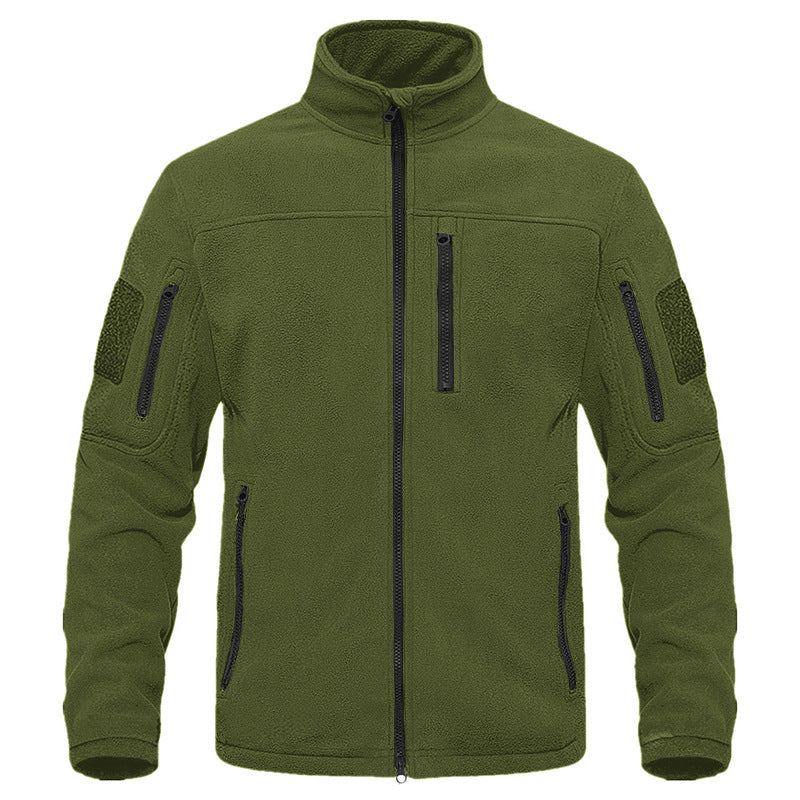 Heren Polar Fleece Jas in Donkergrijs, Zwart en Legergroen