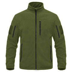Heren Polar Fleece Jas in Donkergrijs, Zwart en Legergroen
