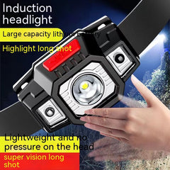 Lightweight USB Charging Induction Headlamp Camping Hiking Camping Essential