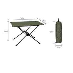 Lichtgewicht draagbare klaptafel met aluminium frame