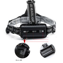LED-koplamp met USB-oplaadfunctie