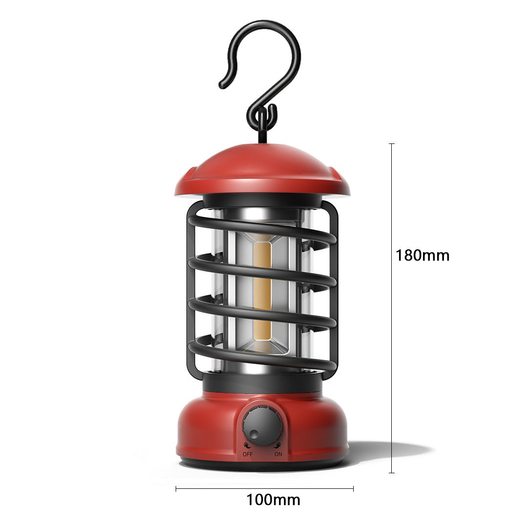 Outdoor Camping Lantern COB Portable Tent Light Retro Barn Lantern