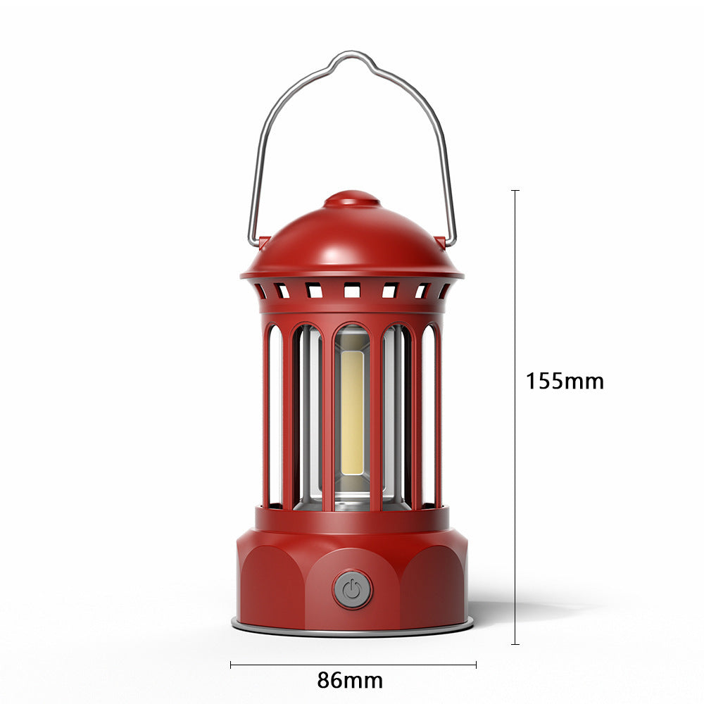 Outdoor Camping Lantern COB Portable Tent Light Retro Barn Lantern