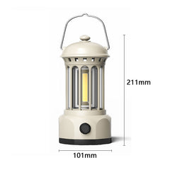 Outdoor Camping Lantern COB Portable Tent Light Retro Barn Lantern