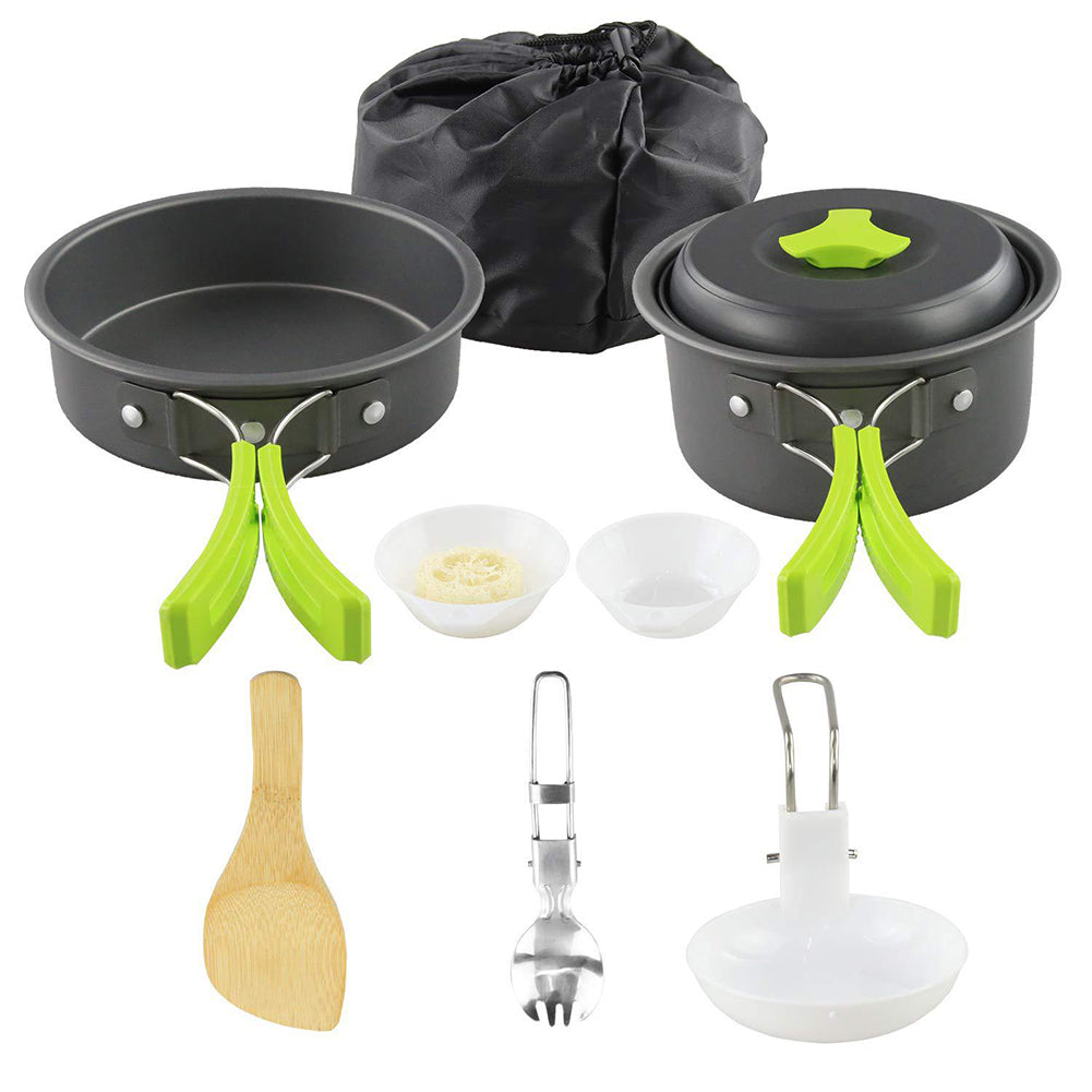 Compact Aluminum Cooking Set for Travel and Home