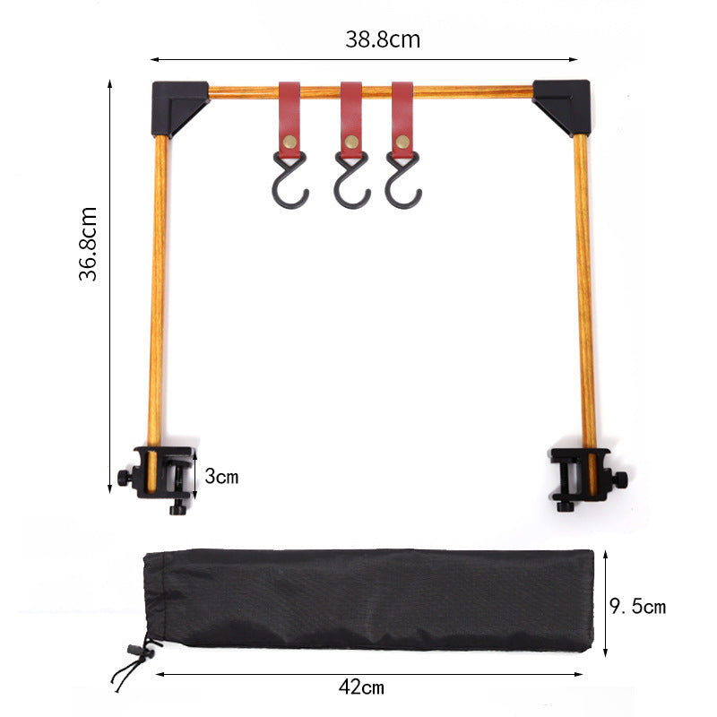 Outdoor Camping Rack For Desk Adjustable Base Clamp Small Hanging Rack For Pot Stove Cookware Desktop Storage Hook For Picnic