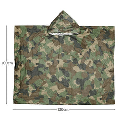 Noodregenjas met camouflageprint