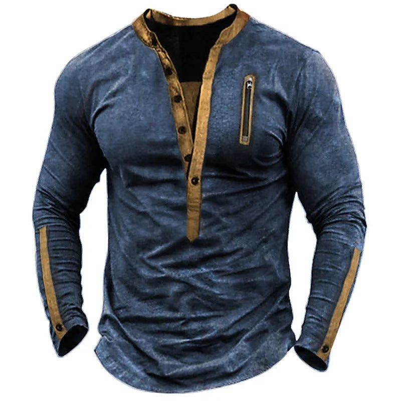 Men's Fashion Casual Outdoor Tactical Zipper T-shirt